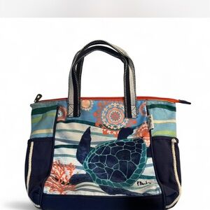 Colorful Turtle Print Tote Bag